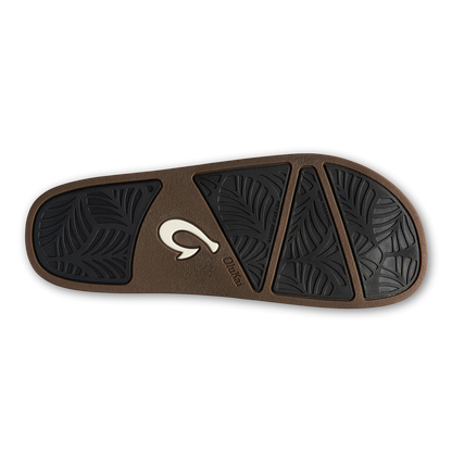 OluKai Value - Kāmola Women’s Leather Slide Sandals - Black