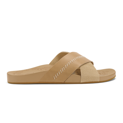 OluKai New - Kipe‘a ‘Olu Women‘s Slide Sandals - Warm Sand