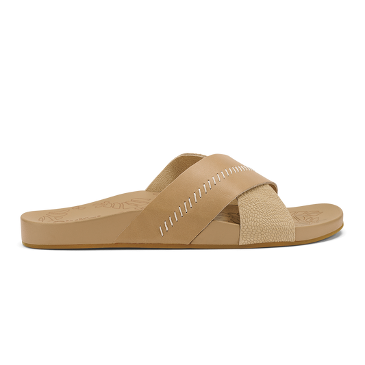 OluKai New - Kipe‘a ‘Olu Women‘s Slide Sandals - Warm Sand