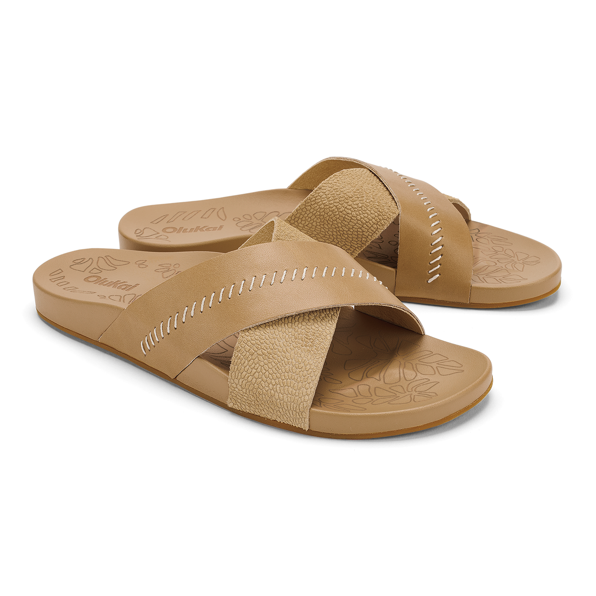 OluKai New - Kipe‘a ‘Olu Women‘s Slide Sandals - Warm Sand