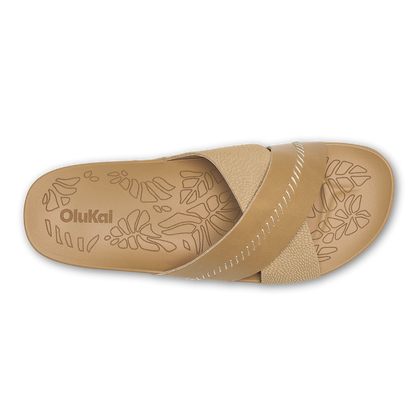 OluKai New - Kipe‘a ‘Olu Women‘s Slide Sandals - Warm Sand