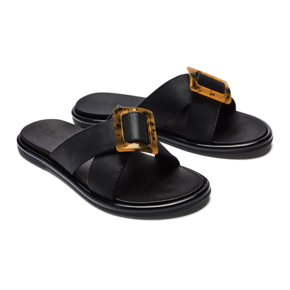 OluKai Premium - La‘i Slide Women’s Slide Beach Sandals - Black