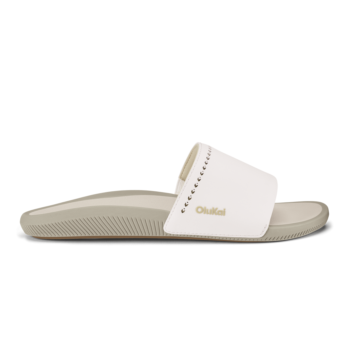 OluKai Special Offer - Ulele Slide - Bright White / Tapa