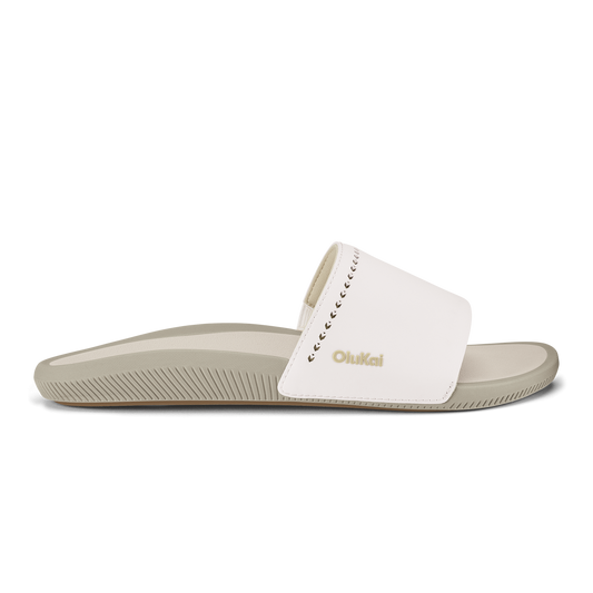 OluKai Special Offer - Ulele Slide - Bright White / Tapa