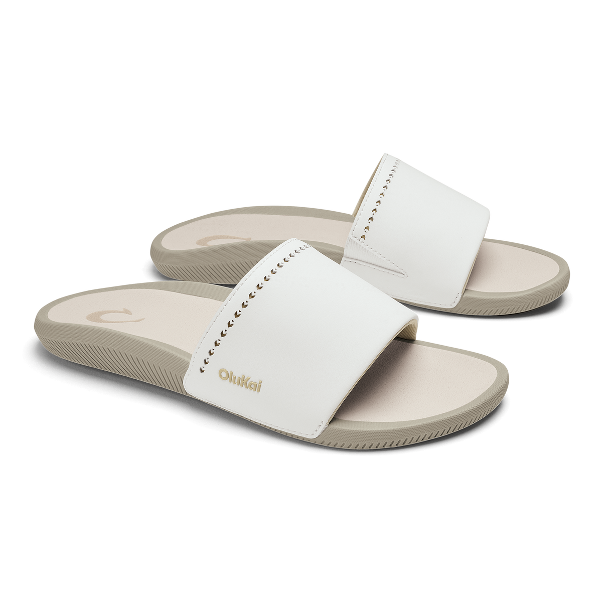 OluKai Special Offer - Ulele Slide - Bright White / Tapa