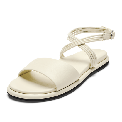 OluKai Hot Sale - Tiare Wrap Women’s Leather Sandals - White Sand