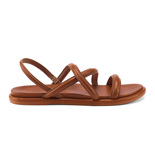 OluKai Latest - Tiare Strappy Women’s Leather Sandals - Fox