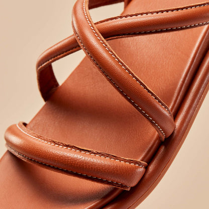 OluKai Latest - Tiare Strappy Women’s Leather Sandals - Fox